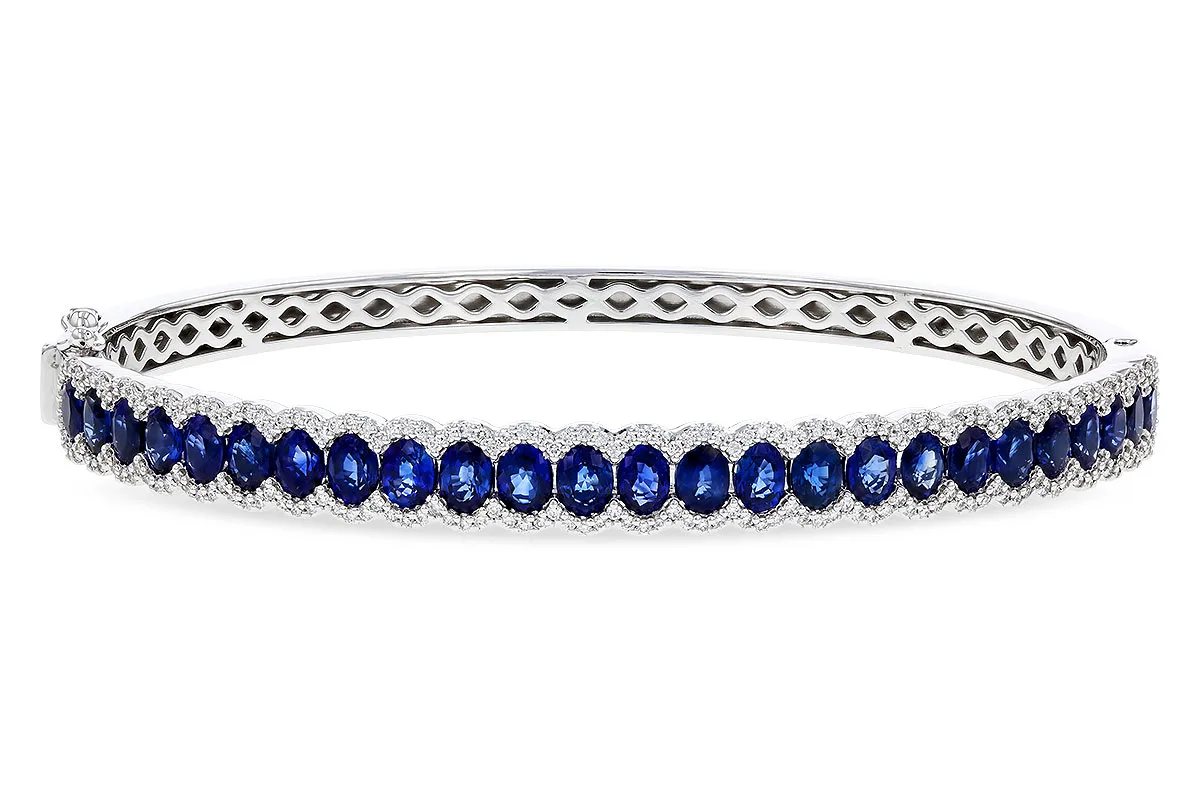 Sapphire Bangle in white gold