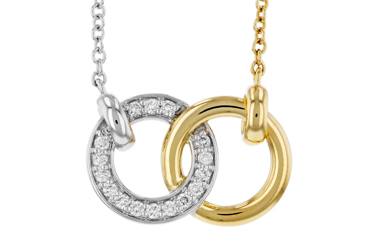 Diamond Necklace in yellow & white