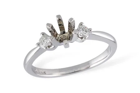 Diamond Semi-Mount Engagement Ring in white gold
