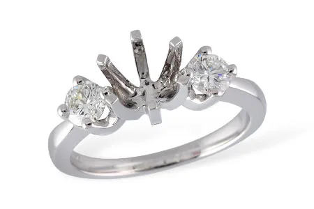 Diamond Semi-Mount Engagement Ring in white gold