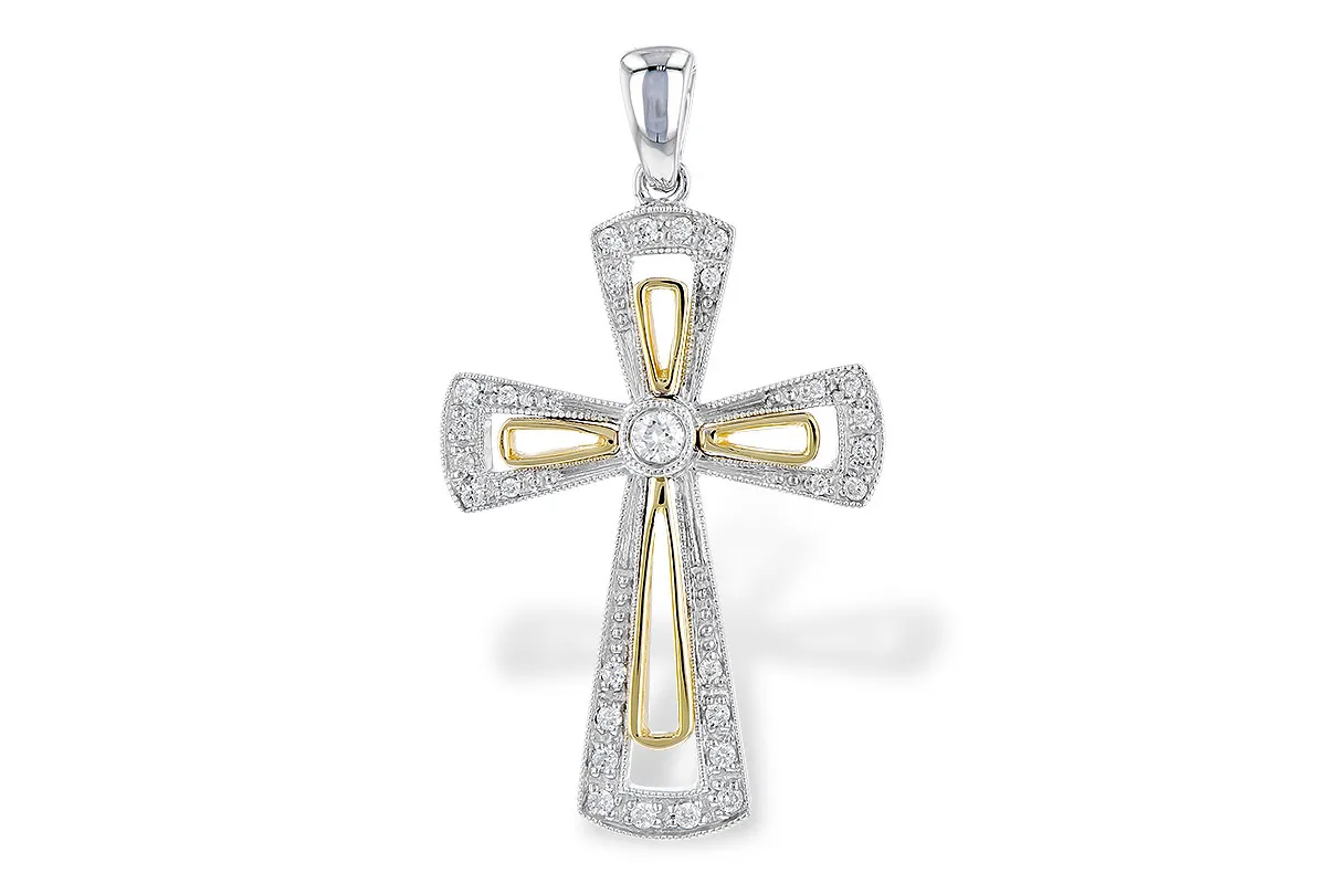 Diamond Pendant in two-tone (reversed)