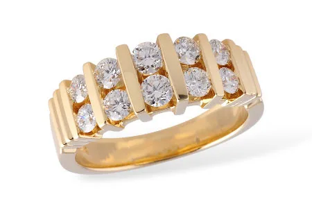 Diamond Wedding Band in yellow gold