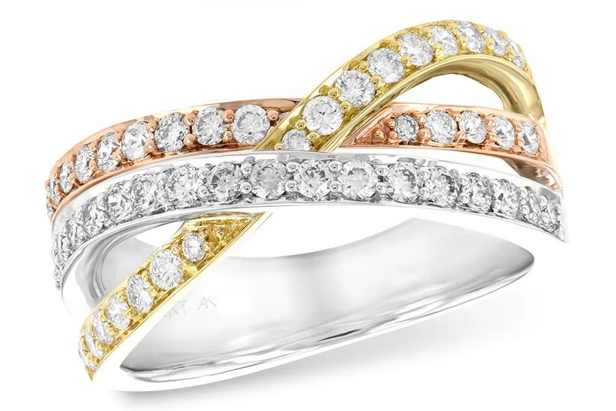 Diamond Wedding Band in two-tone