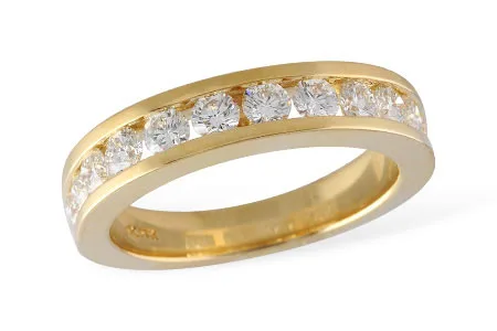 Diamond Wedding Band in yellow gold