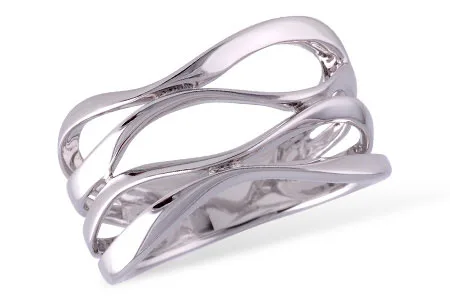 Bezels Band in white gold