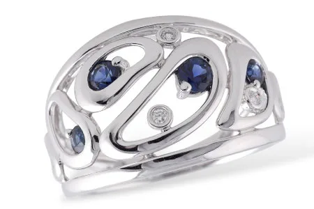 Sapphire Wedding Band in white gold