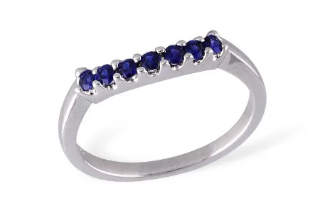 Sapphire Wedding Band in white gold