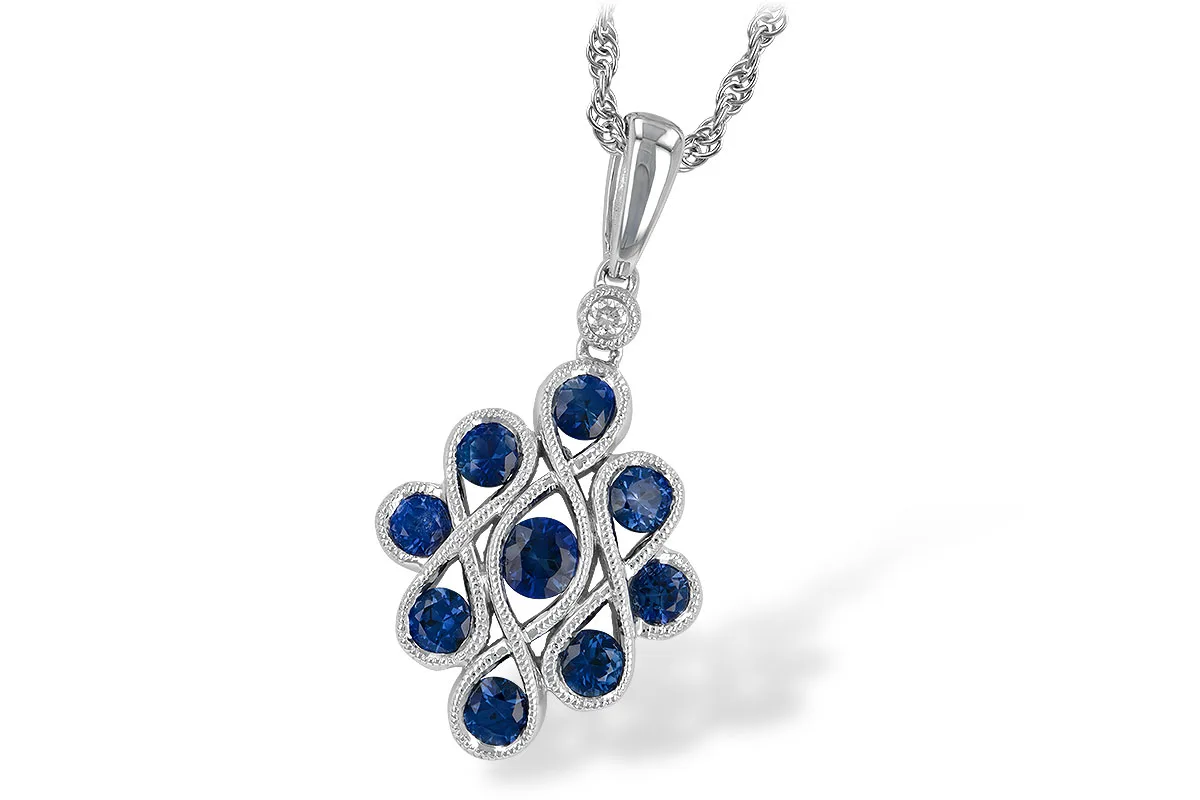 Sapphire Necklace in white gold