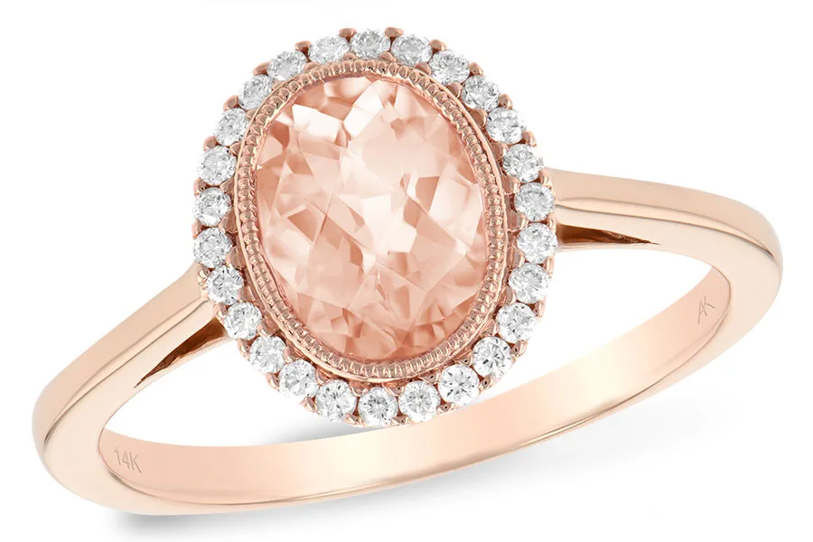 Morganite Ring in rose gold