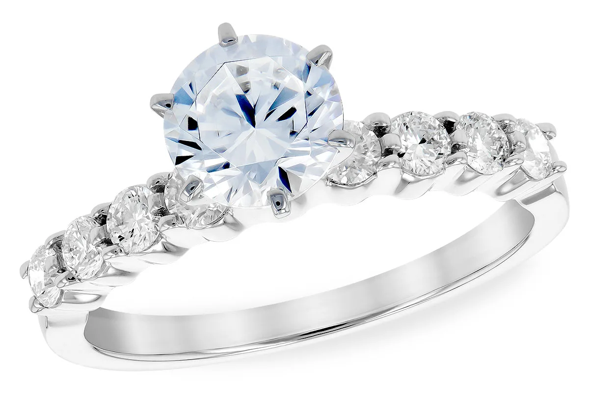 Diamond Semi-Mount Engagement Ring in white gold