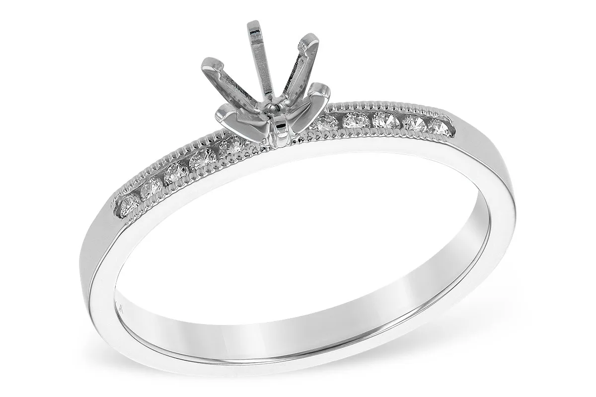 Diamond Semi-Mount Engagement Ring in white gold