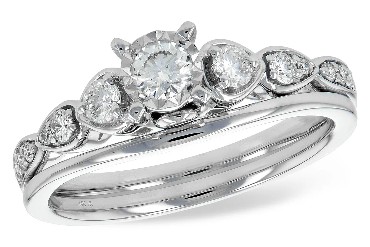 Diamond Wedding Set in white gold