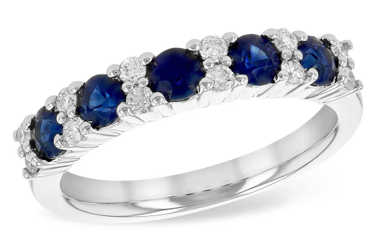 Sapphire Wedding Band in white gold