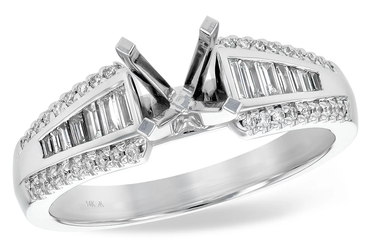 Diamond Semi-Mount Ring in white gold
