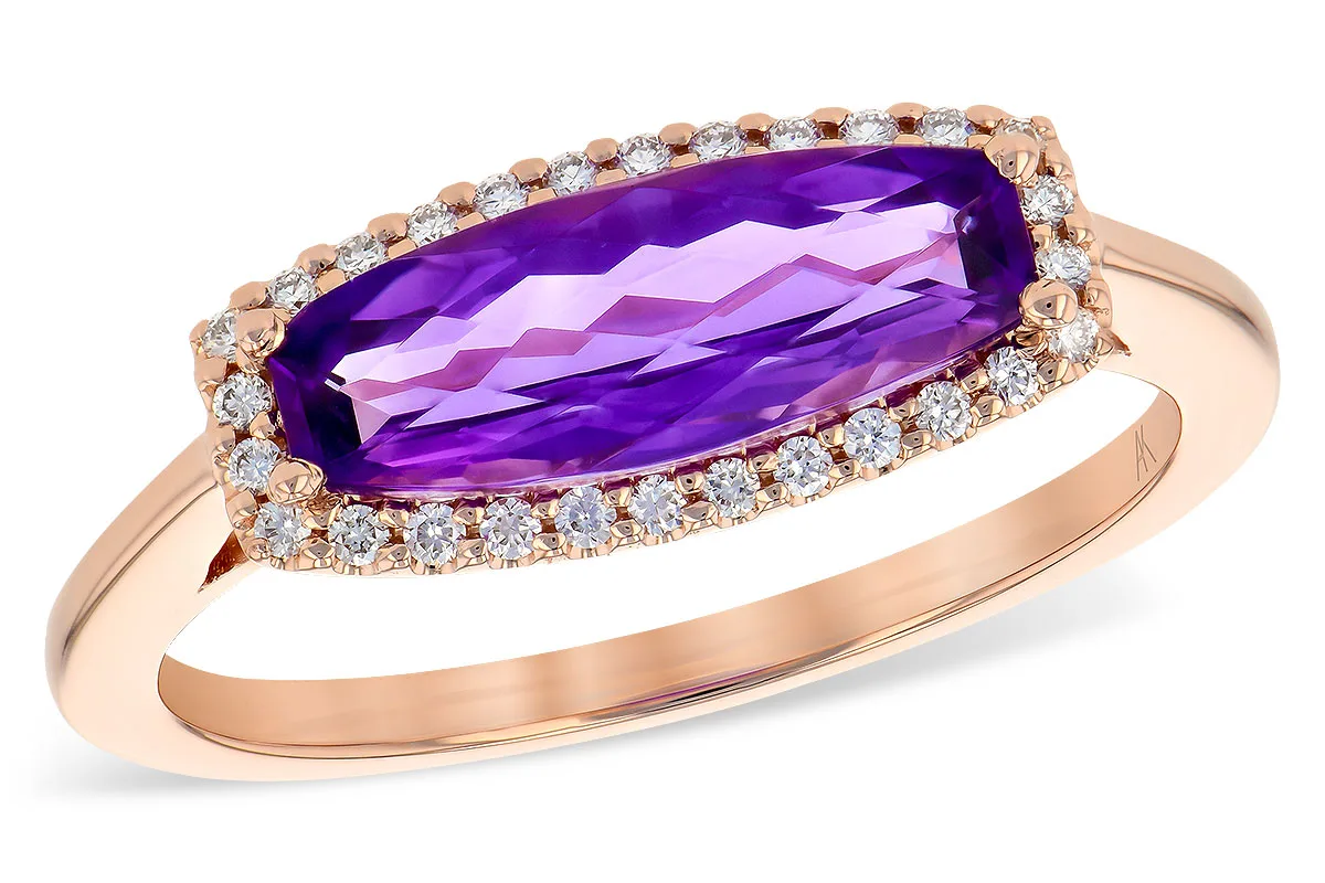 Amethyst Ring in rose gold