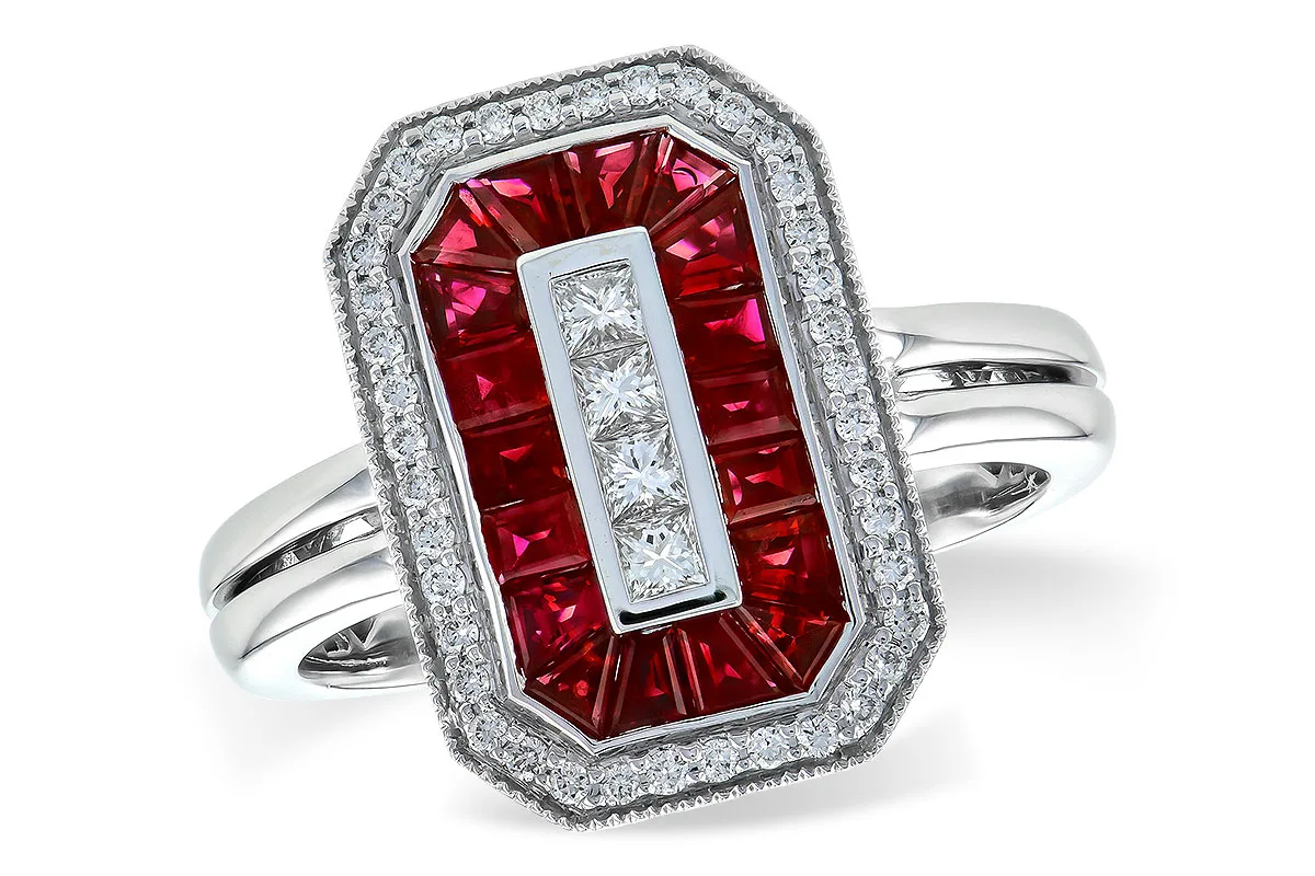 Ruby Ring in white gold
