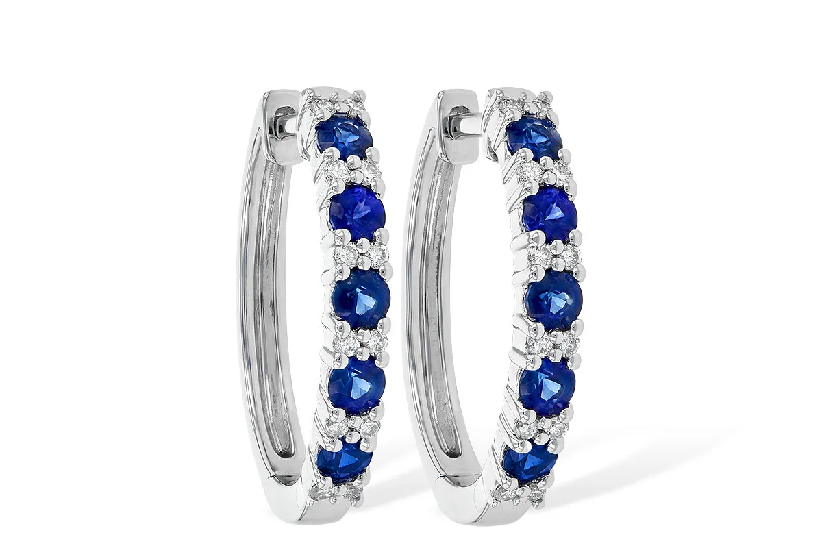 Sapphire Earrings in white gold