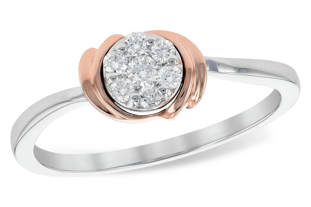 Diamond Ring in two-tone (reversed)