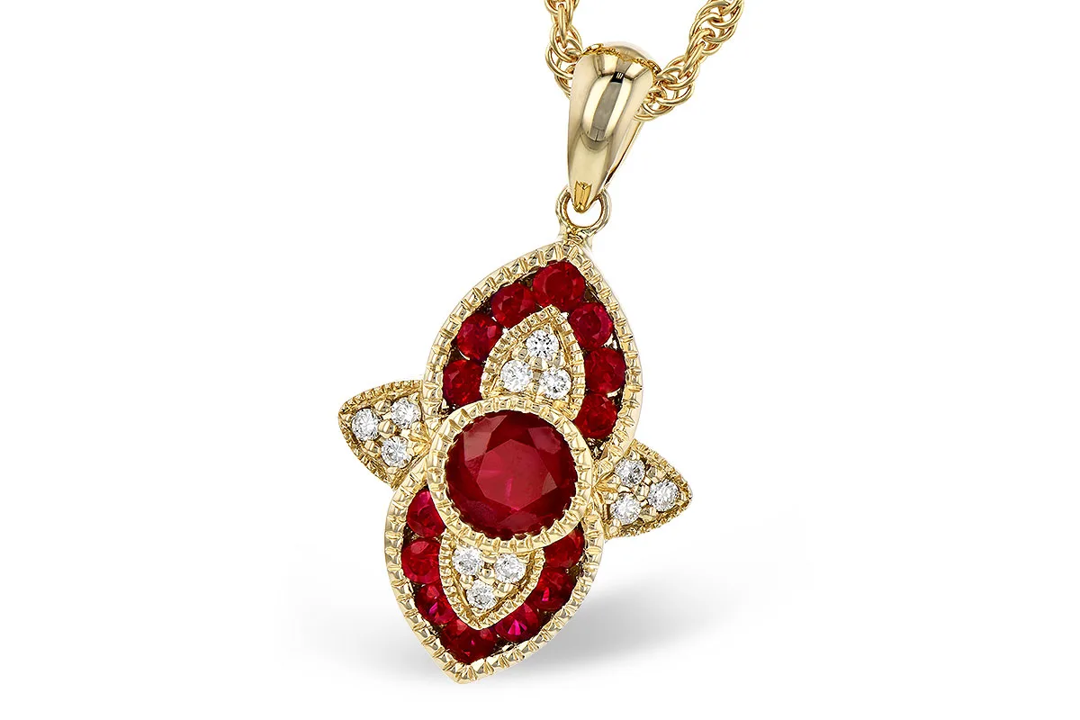 Ruby Necklace in yellow gold