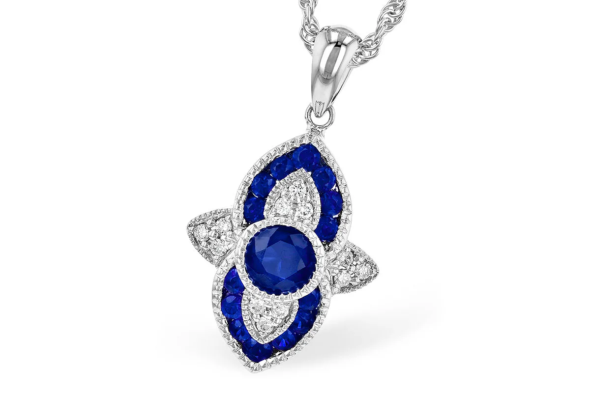 Sapphire Necklace in white gold
