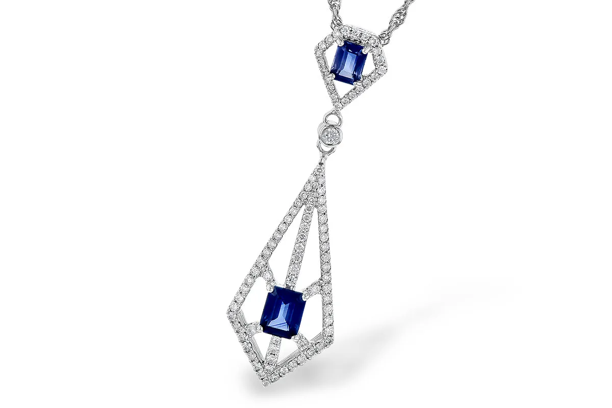 Sapphire Necklace in white gold