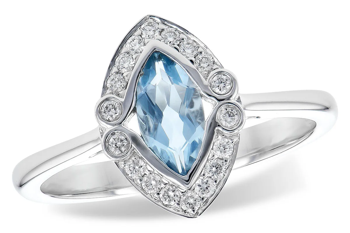 Aquamarine Ring in white gold