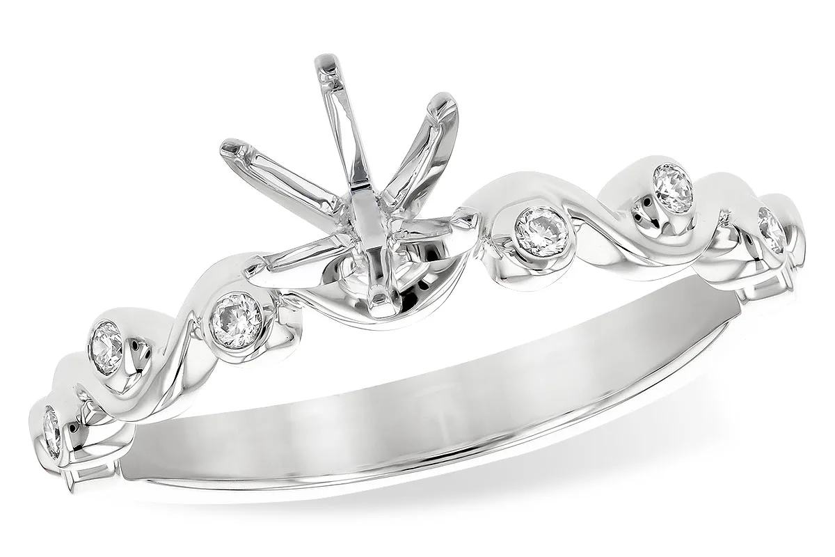 Diamond Semi-Mount Engagement Ring in white gold