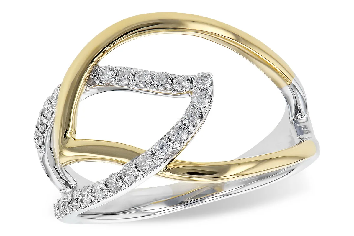 Diamond Ring in yellow & white