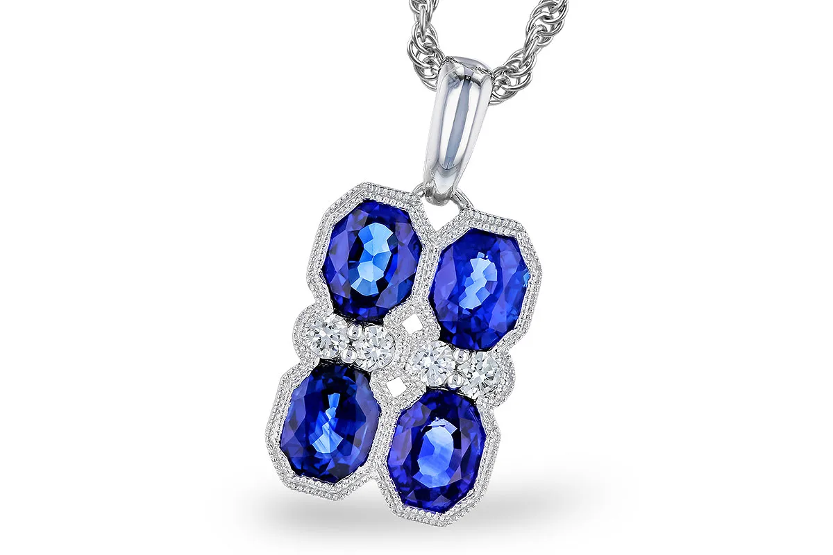 Sapphire Necklace in white gold