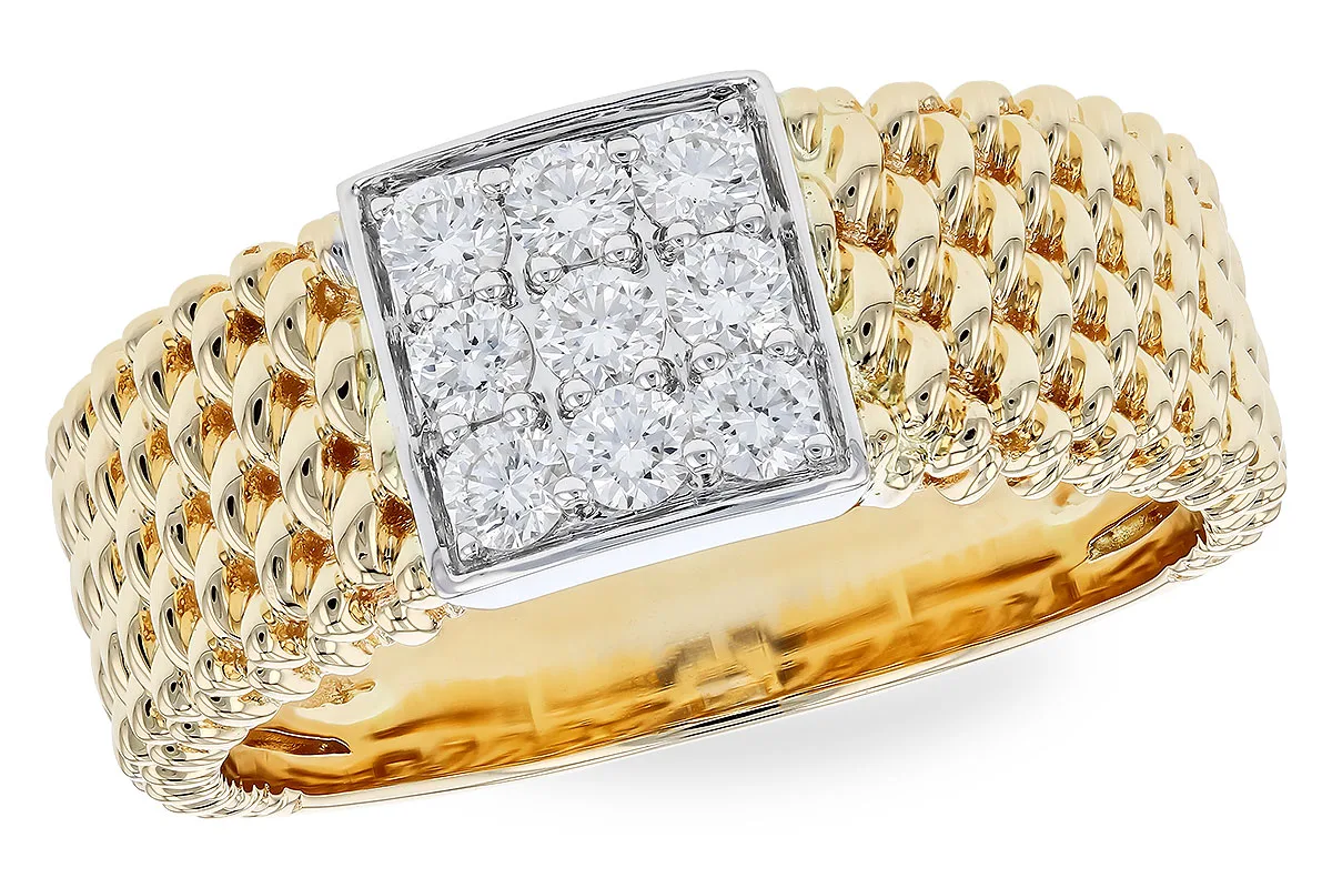 Diamond Ring in yellow & white