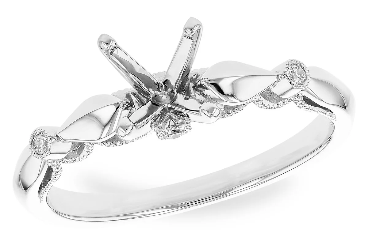Diamond Semi-Mount Engagement Ring in white gold
