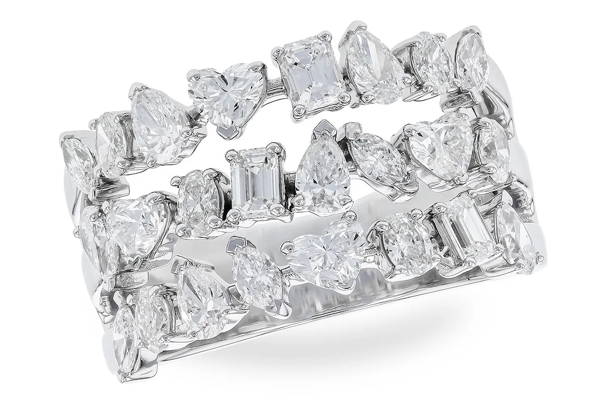 Fancy-Cut Diamond Wedding Band in white gold