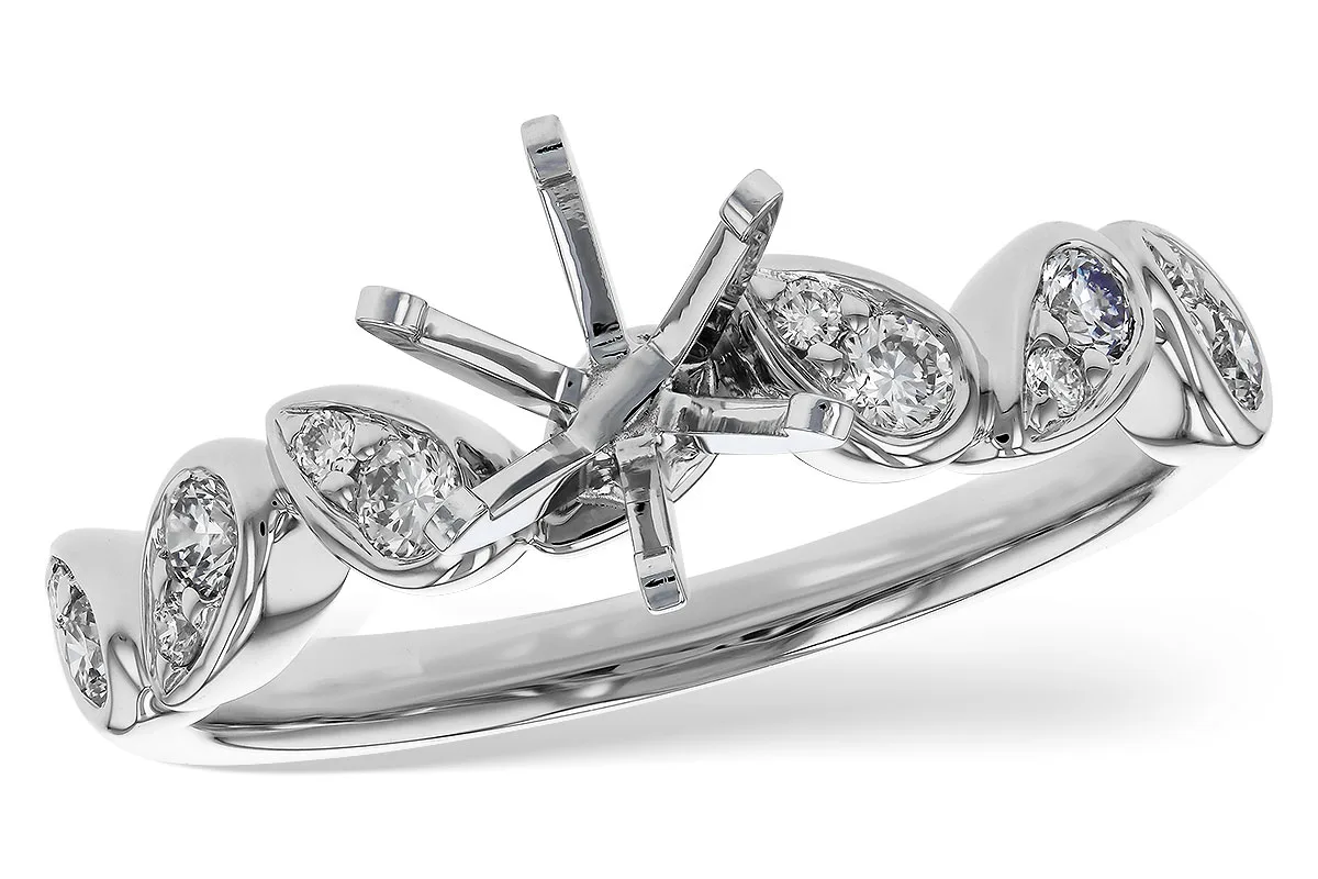Diamond Semi-Mount Engagement Ring in white gold