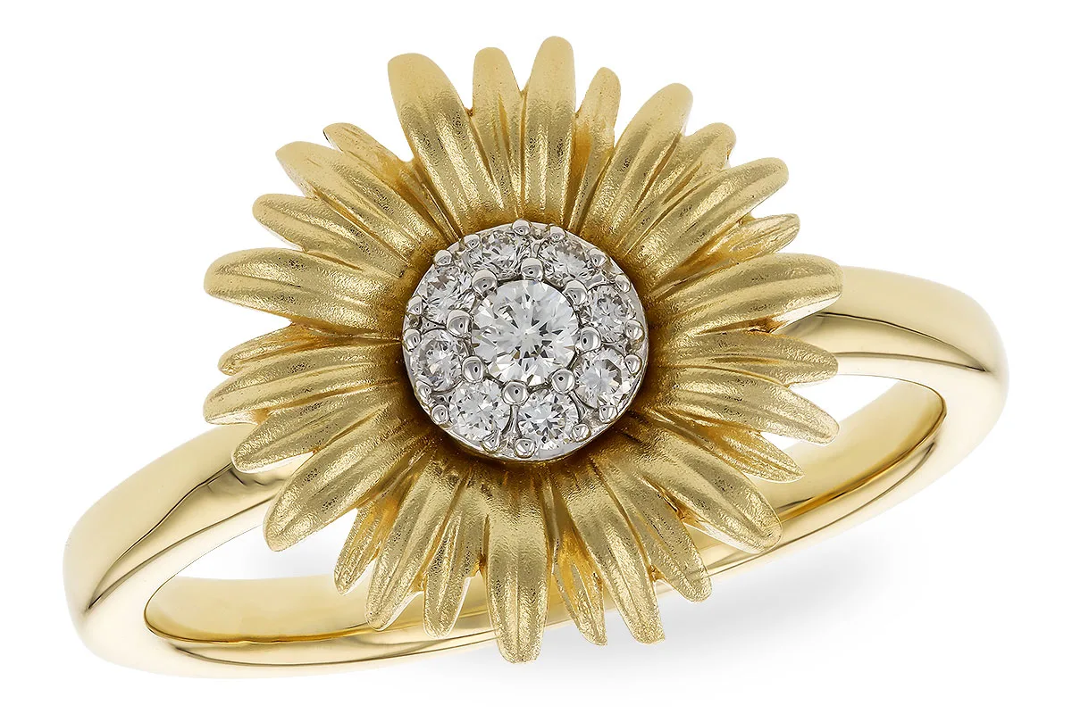 Diamond Ring in yellow & white