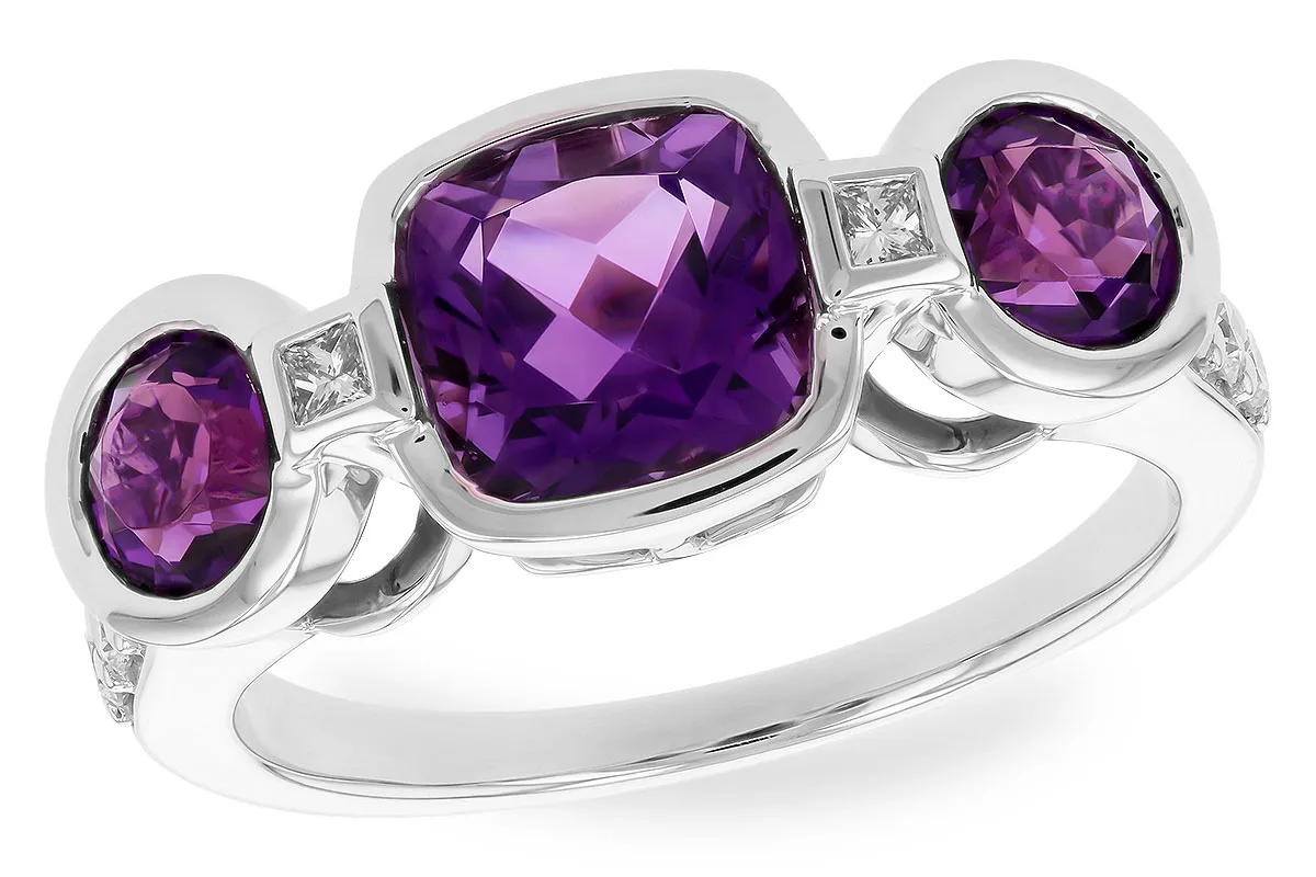 Amethyst Ring in white gold