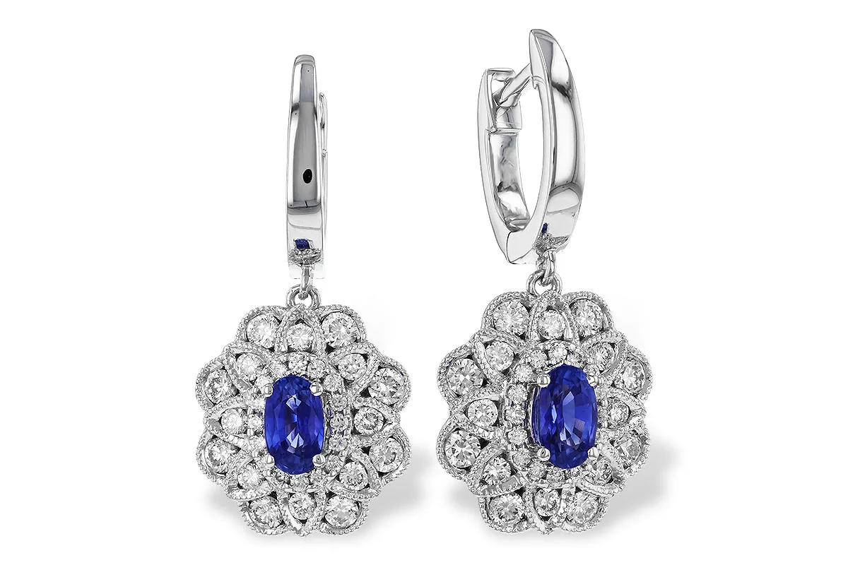 Sapphire Earrings in white gold