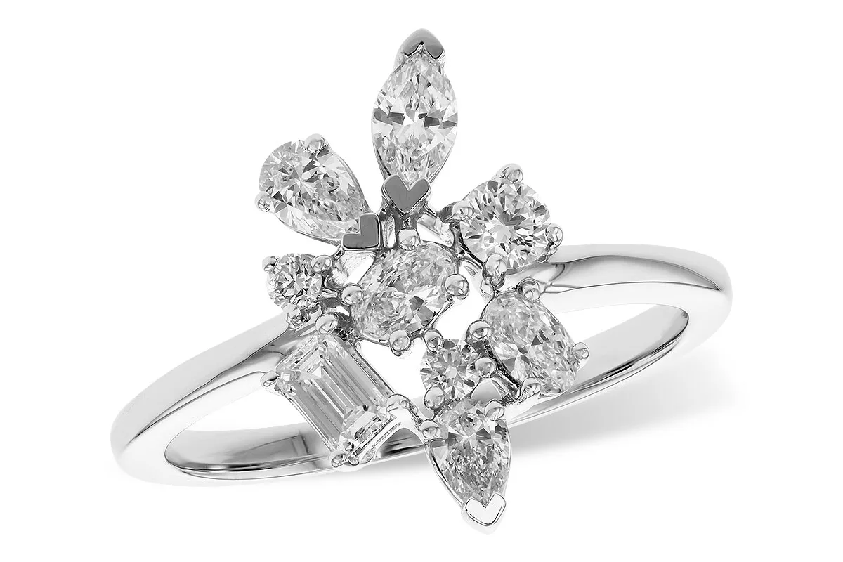 Fancy-Cut Diamond Ring in white gold