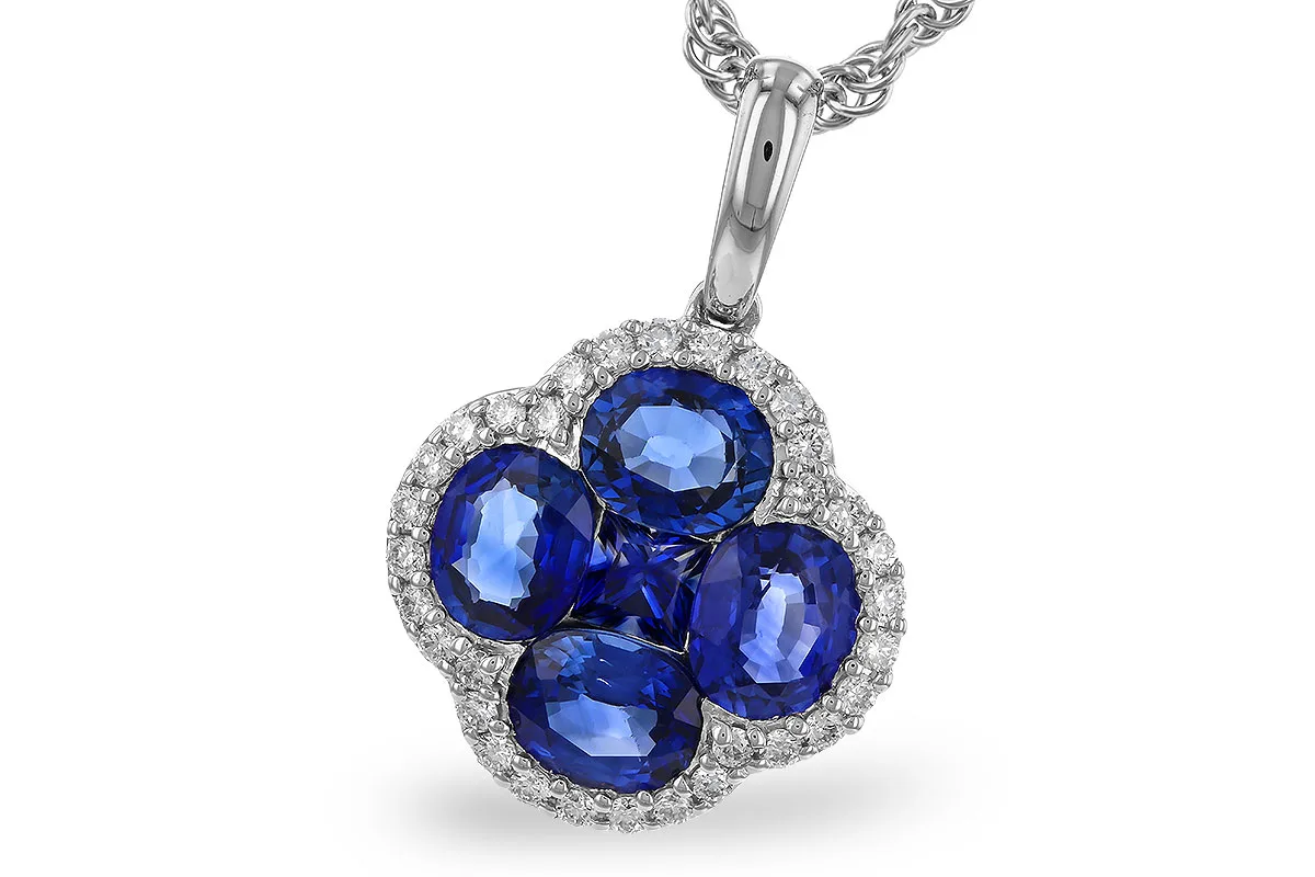 Sapphire Necklace in white gold