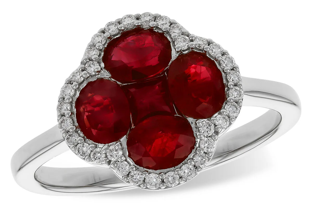 Ruby Ring in white gold