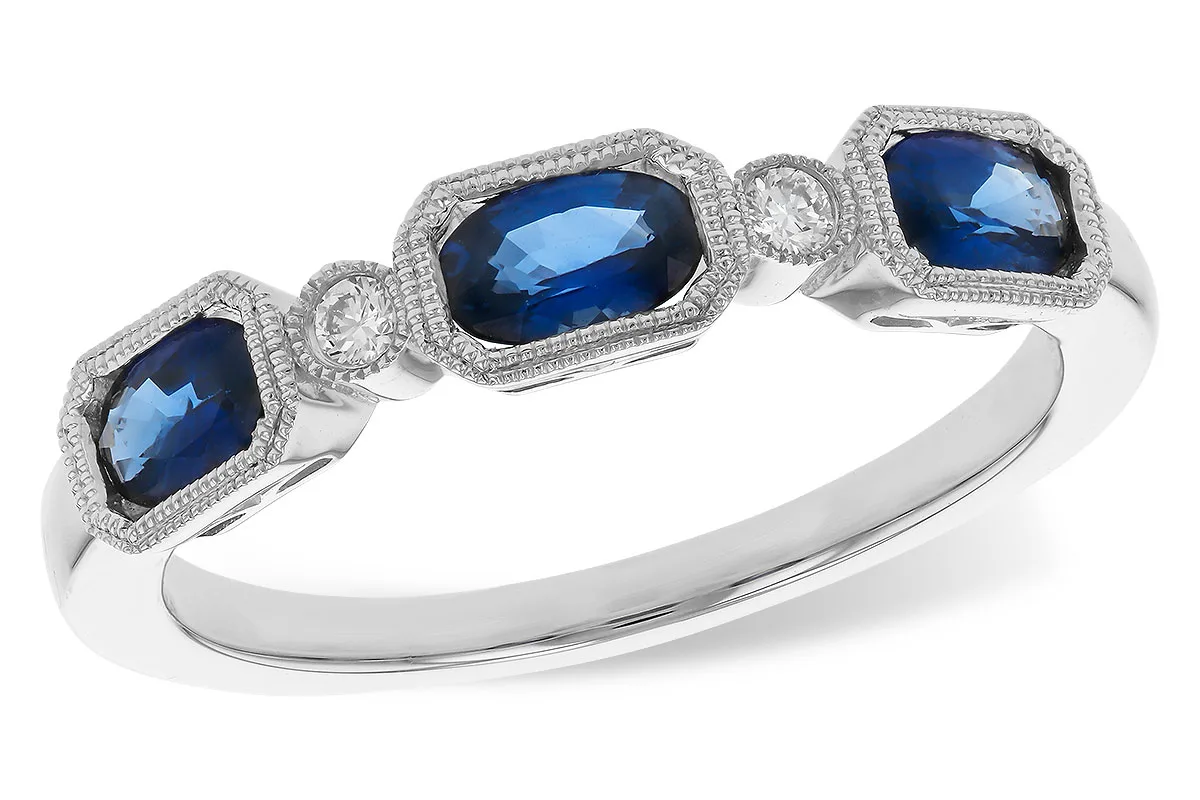 Sapphire Wedding Band in white gold