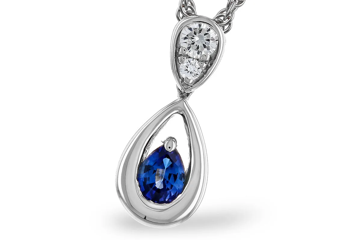 Sapphire Necklace in white gold