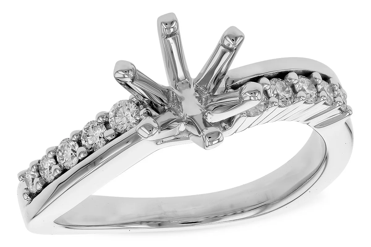 Diamond Semi-Mount Engagement Ring in white gold