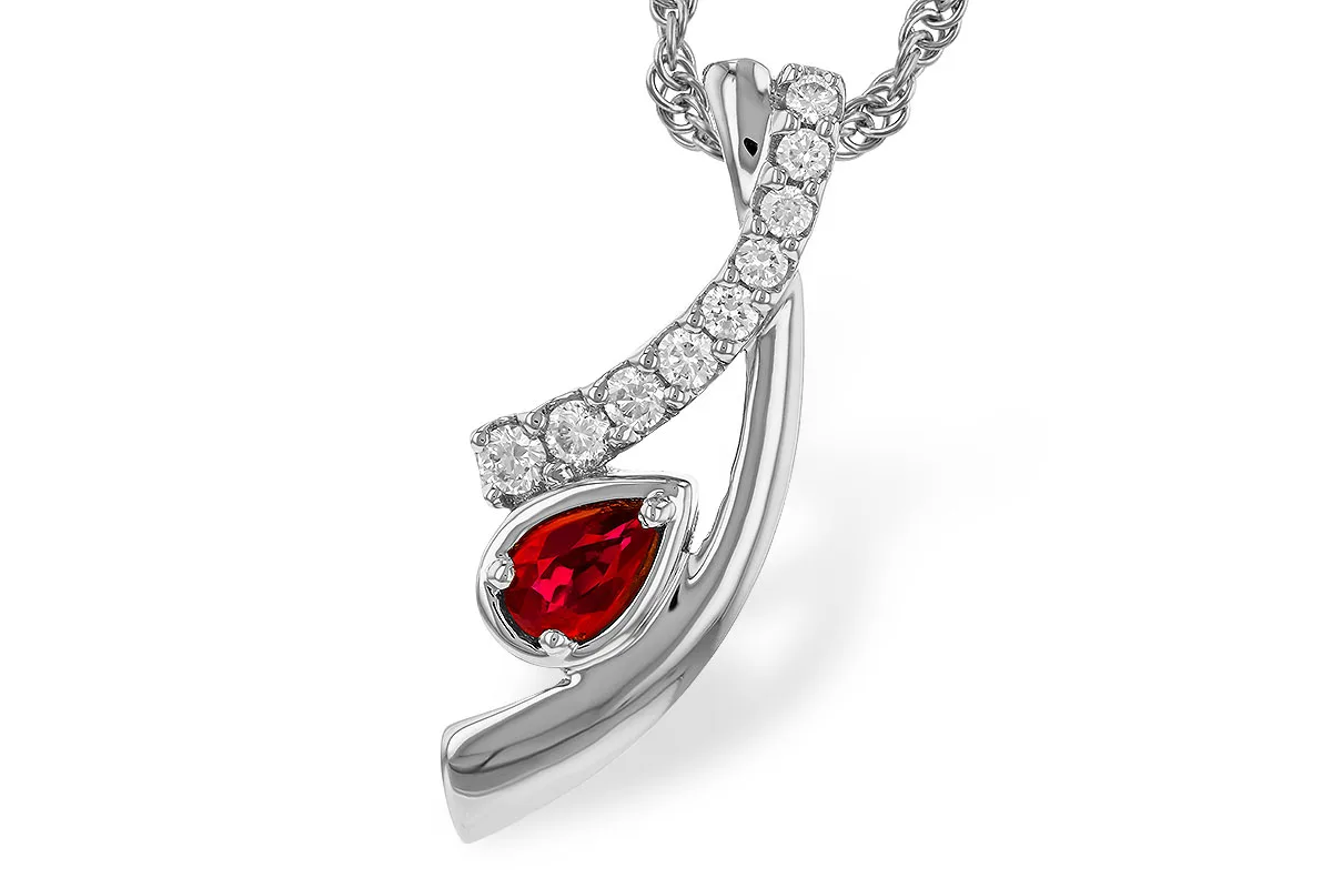 Ruby Necklace in white gold