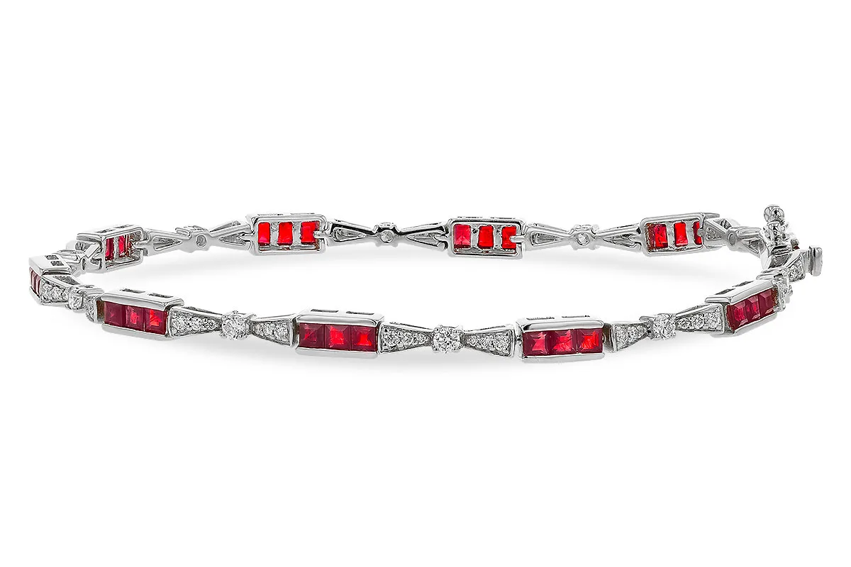 Ruby Bracelet in white gold