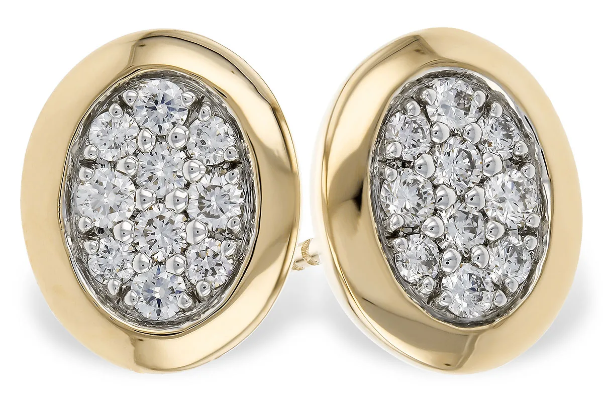 Diamond Earrings in yellow gold