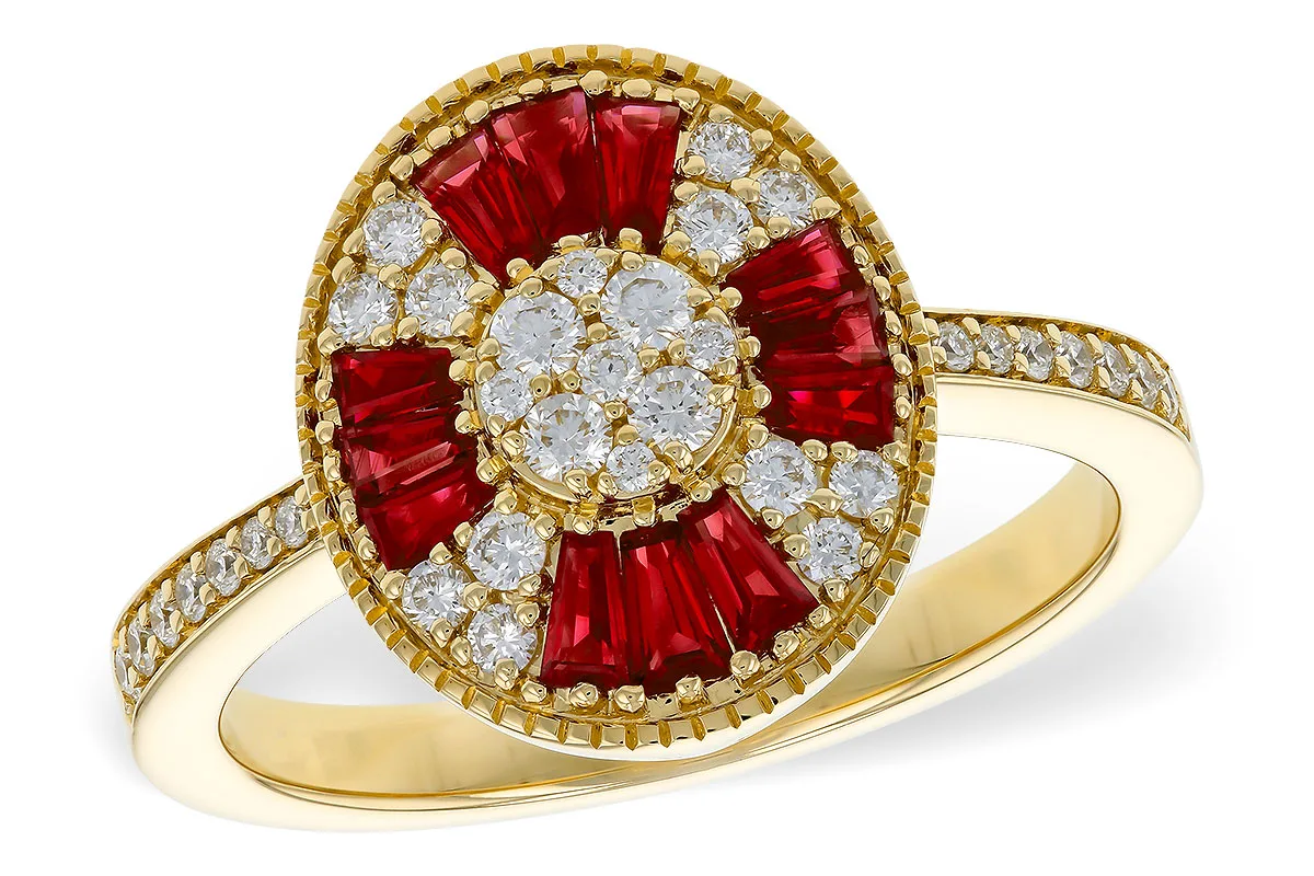 Ruby Ring in yellow gold