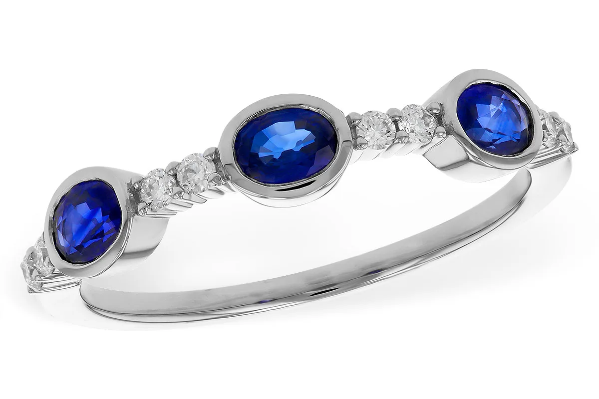 Sapphire Wedding Band in white gold