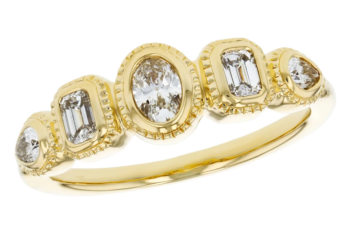 Fancy-Cut Diamond Ring in yellow gold