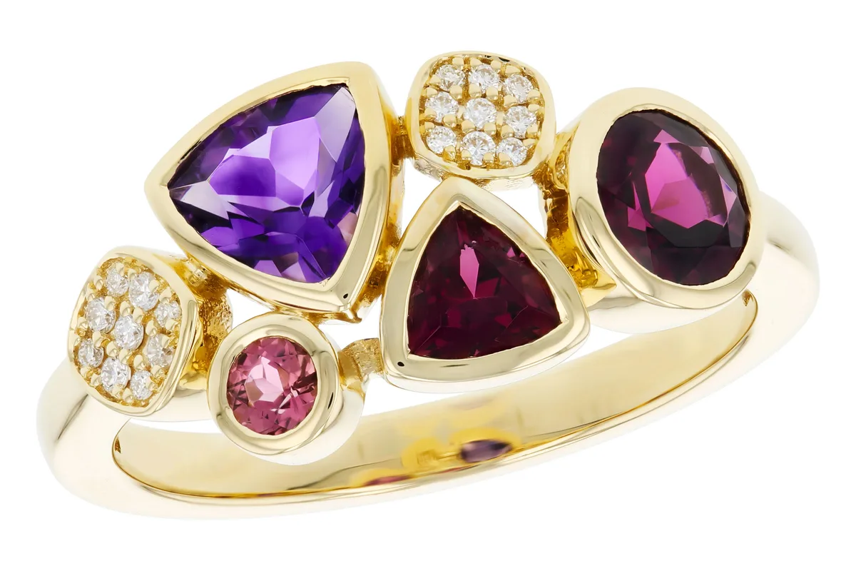 Semi-Precious Stone Ring in yellow gold