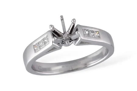 Diamond Semi-Mount Engagement Ring in white gold